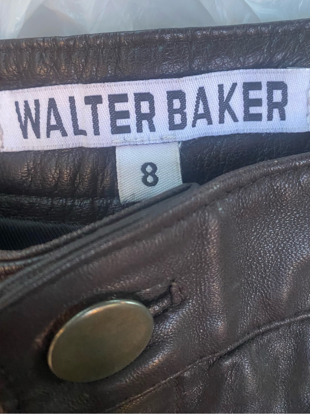 WALTER BAKER 100% Lamb Leather Pants   ORIGINAL PRICE $875.00 - Picture 6 of 7